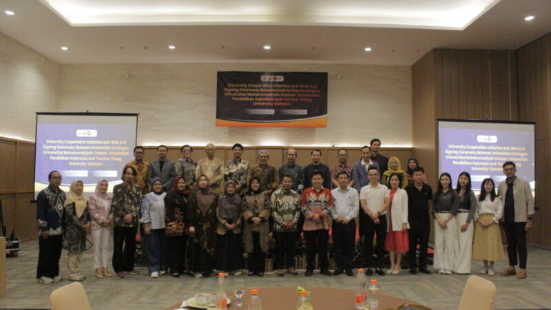 UNIKU Lakukan Penandatanganan MoA antara FEB dan FH UNIKU dengan UPI, serta Ton Duc Thang University Vietnam